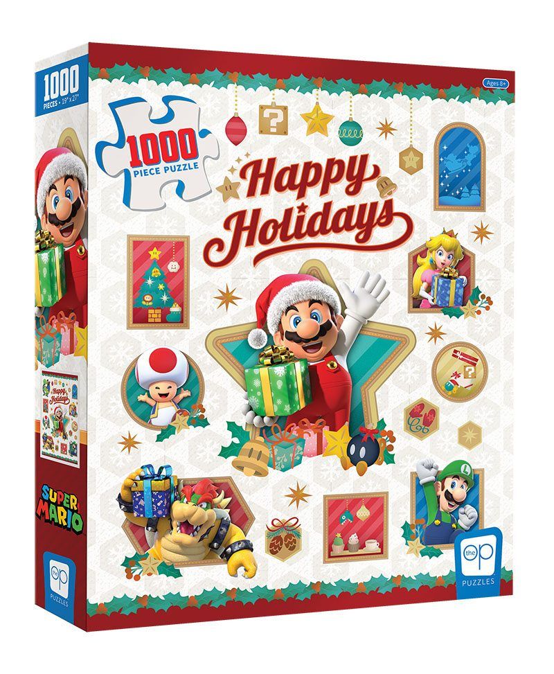 Super Mario Jigsaw Puzzle Happy Holidays (1000 pieces) USAopoly