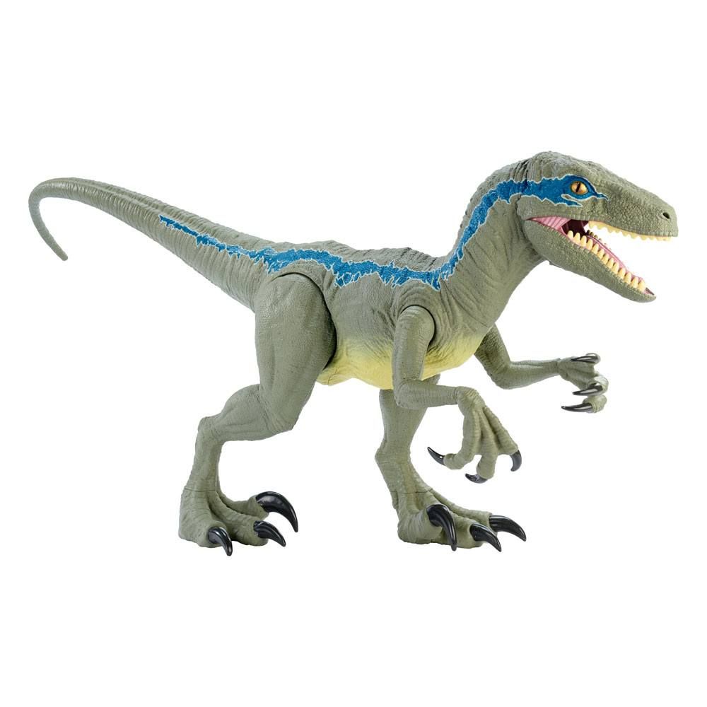 Jurassic World Dino Rivals Action Figure Super Colossal Velociraptor Blue 45 cm Mattel