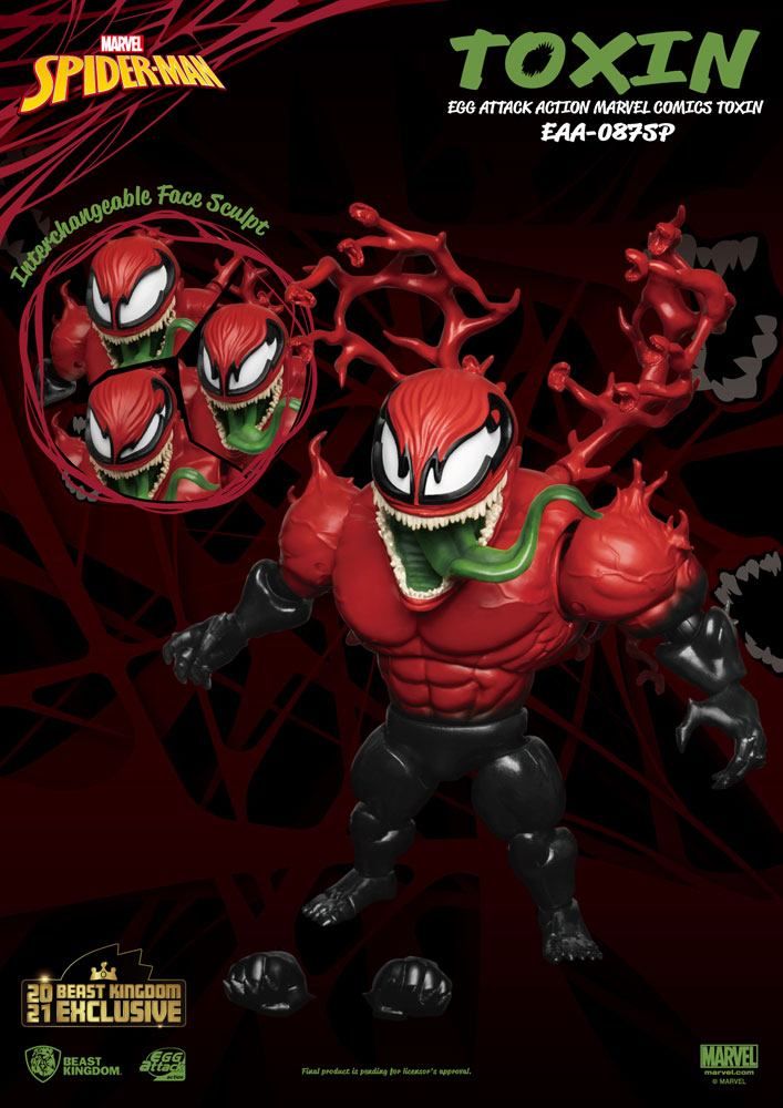 Marvel Comics Egg Attack Action Action Figure Toxin Beast Kingdom 2021 Exclusive 20 cm Beast Kingdom Toys