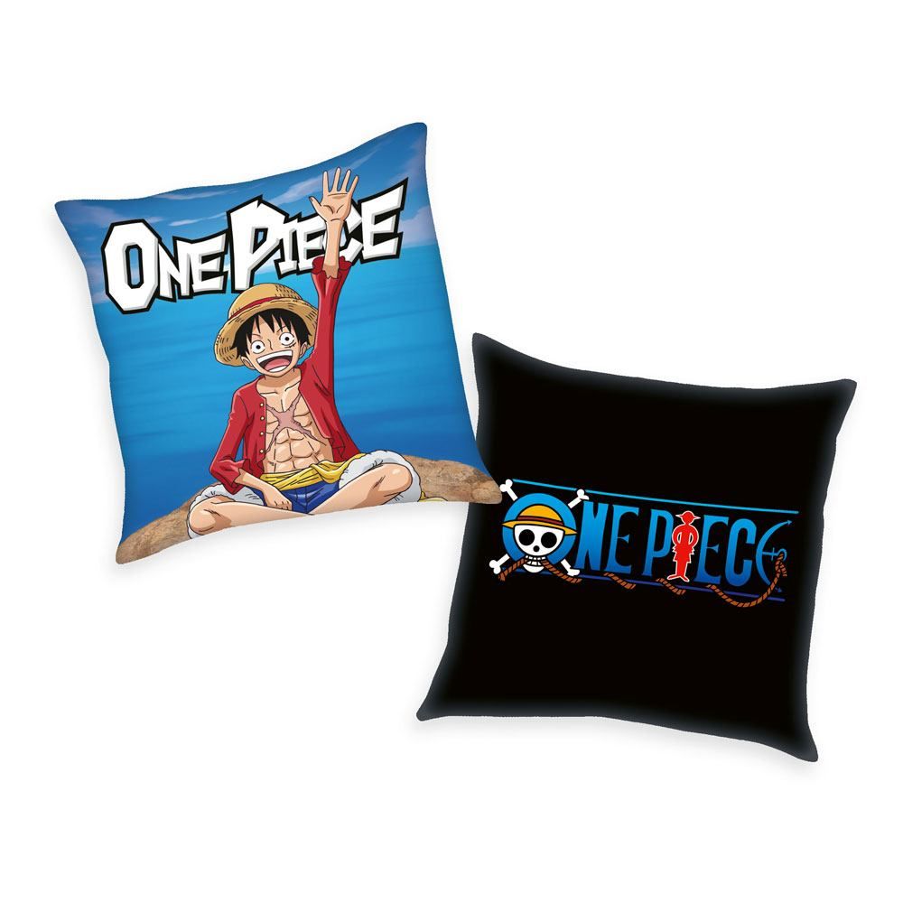 One Piece Pillow Logo & Monkey D. Luffy 40 x 40 cm Herding