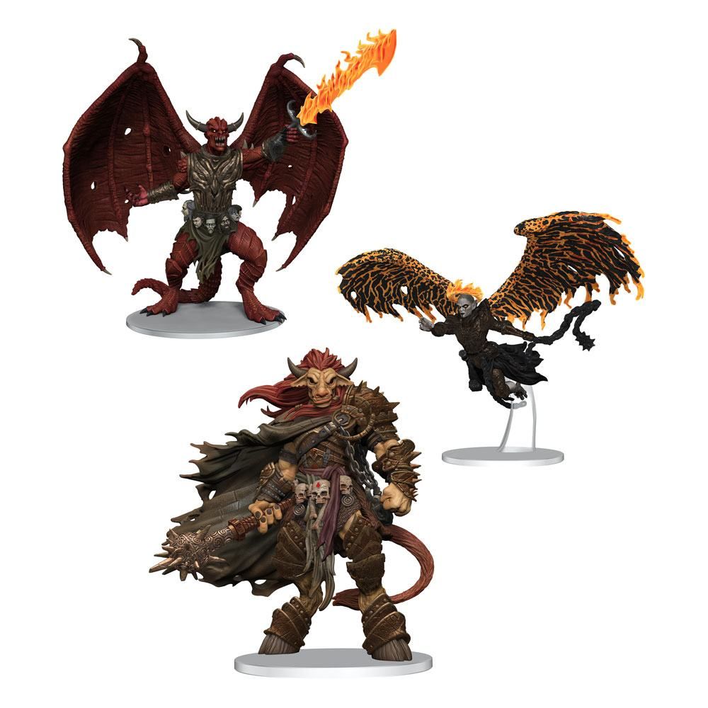 D&D Icons of the Realms pre-painted Miniatures Archdevils - Bael, Bel, and Zariel Wizkids