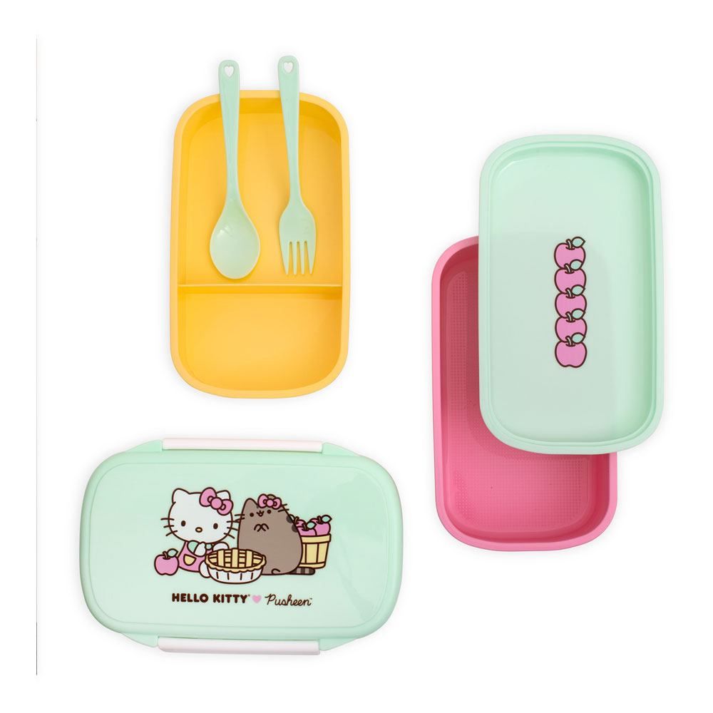 Pusheen Bento Snack Box Set Hello Kitty Thumbs Up