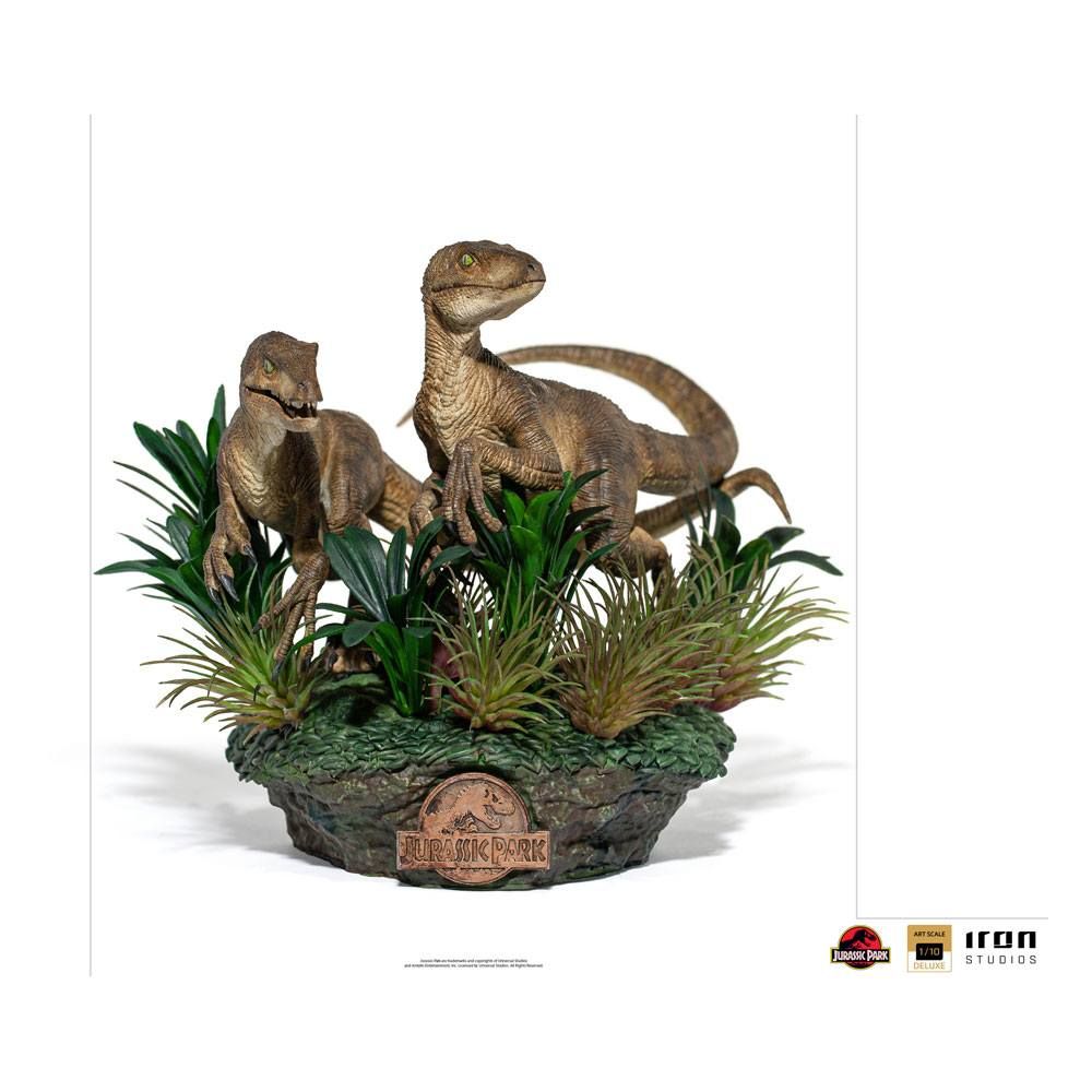 Jurassic Park Deluxe Art Scale Statue 1/10 Just The Two Raptors 20 cm Iron Studios