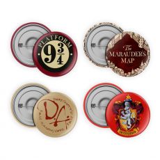 Harry Potter Pin-Back Buttons 4-Pack Collection