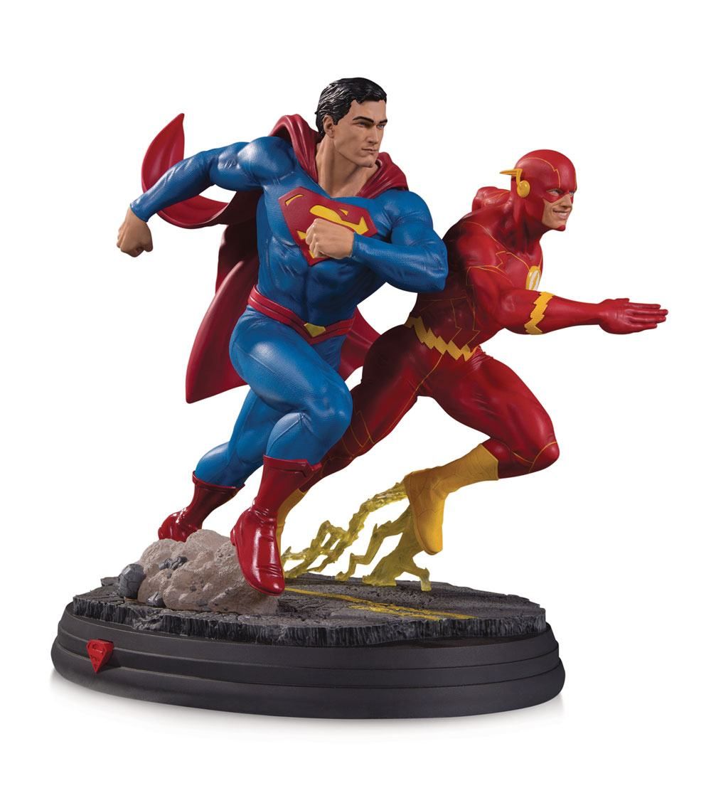 DC Gallery Statue Superman vs The Flash Racing 2nd Edition 26 cm DC Direct