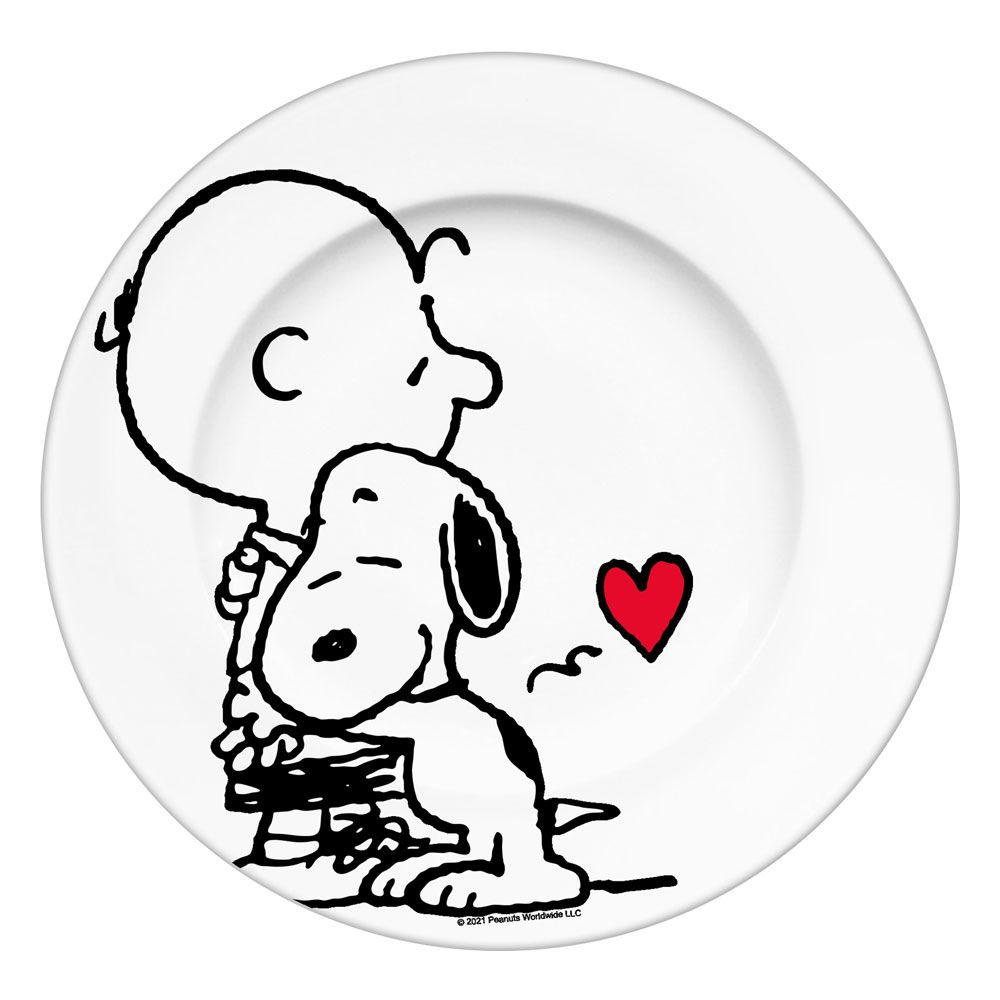 Peanuts Plate Snoopy & Charlie Geda Labels