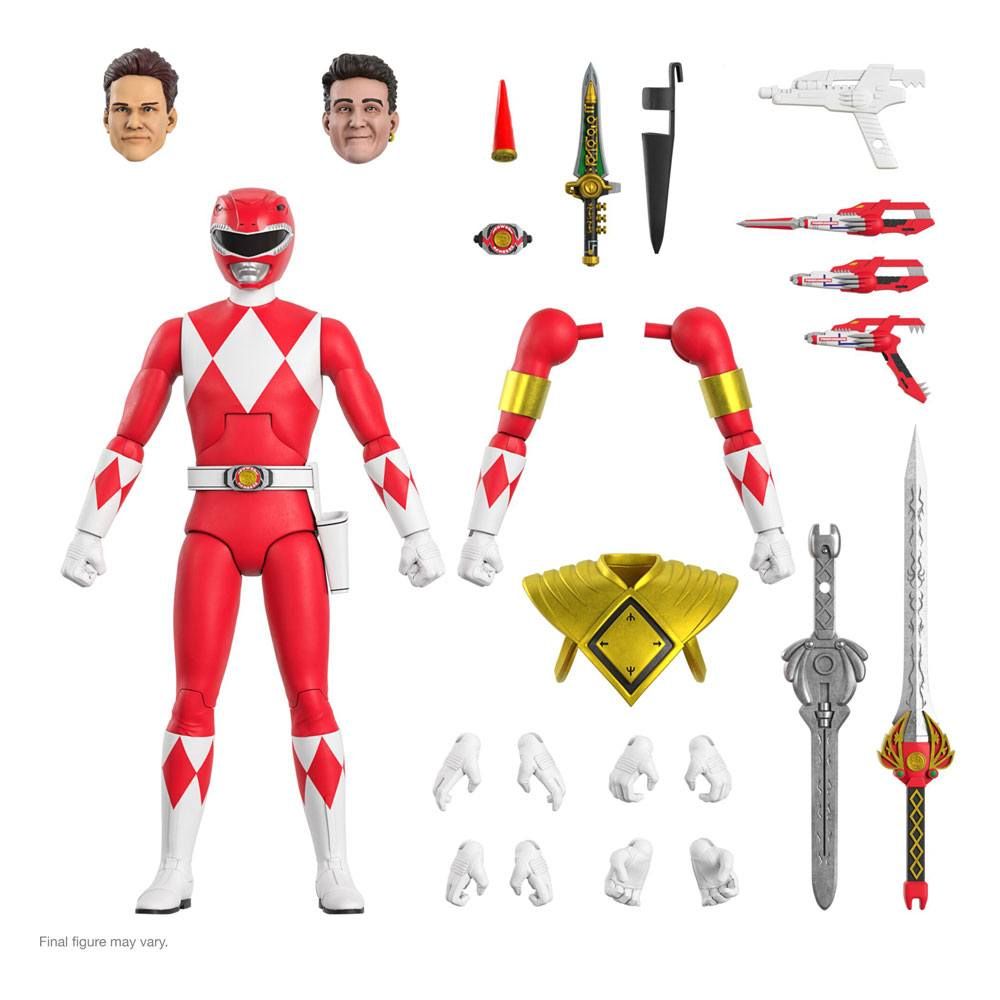 Mighty Morphin Power Rangers Ultimates Action Figure Red Ranger 18 cm Super7
