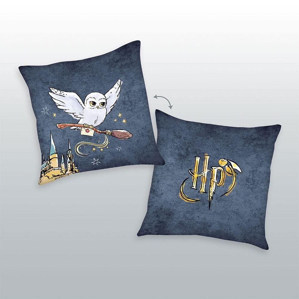 Harry Potter Pillow Logo & Hedwig 40 x 40 cm Herding