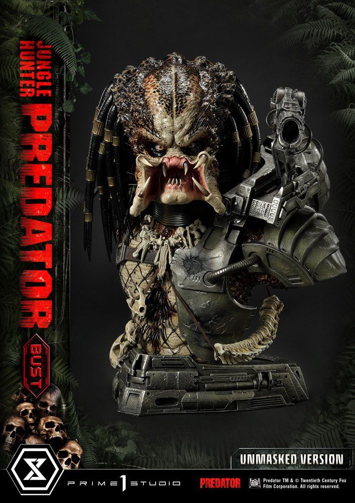 Predator Bust 1/3 Jungle Hunter Predator Unmasked Version 37 cm Prime 1 Studio