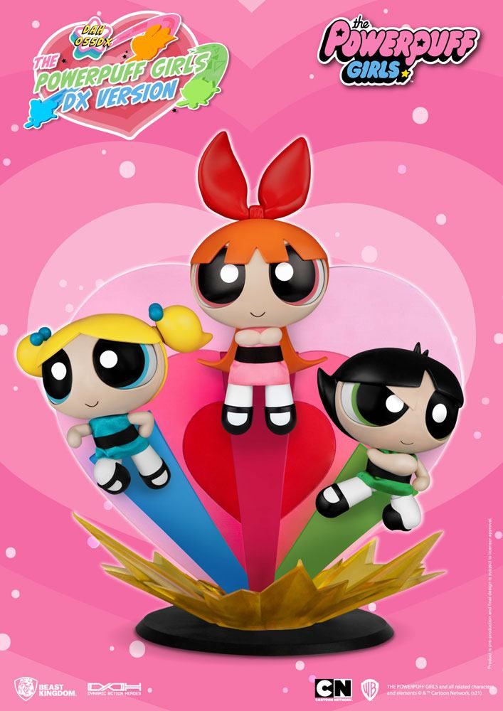 Powerpuff Girls Dynamic 8ction Heroes Action Figures 1/9 Blossom, Bubbles & Buttercup Deluxe 14 cm Beast Kingdom Toys