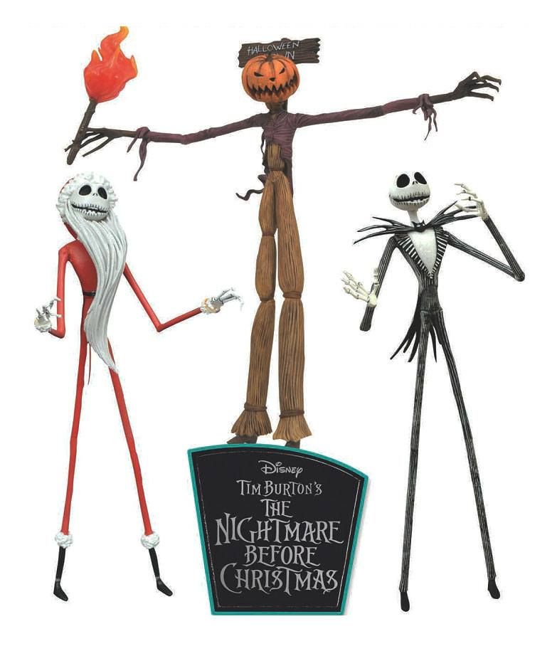 Nightmare before Christmas Action Figures 3-Pack The Jobs of Jack Skellington 18 cm Diamond Select