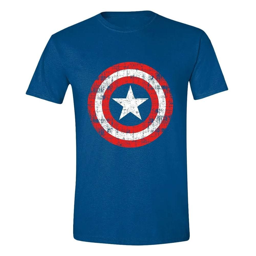 Marvel T-Shirt Captain America Cracked Shield Size S PCMerch