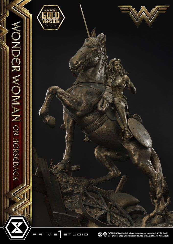 Wonder Woman Statue Wonder Woman on Horseback Gold Version 138 cm Prime 1 Studio