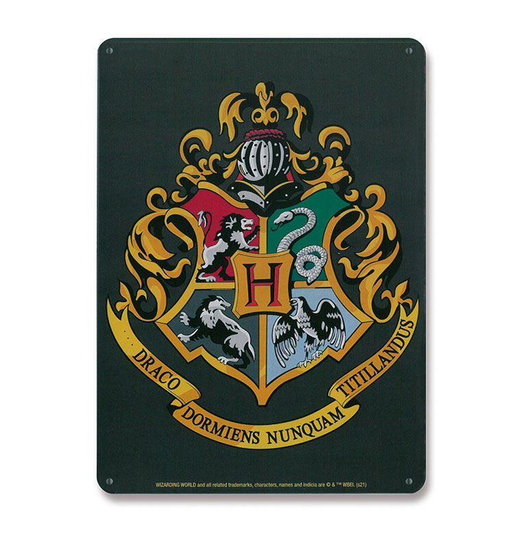 Harry Potter Tin Sign Hogwarts Logo 15 x 21 cm Logoshirt