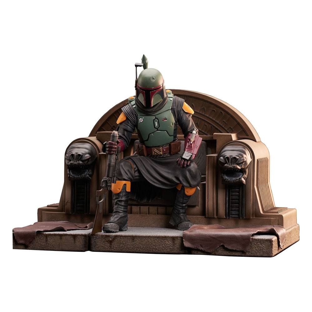 Star Wars: The Mandalorian Premier Collection 1/7 Boba Fett on Throne 24 cm Gentle Giant