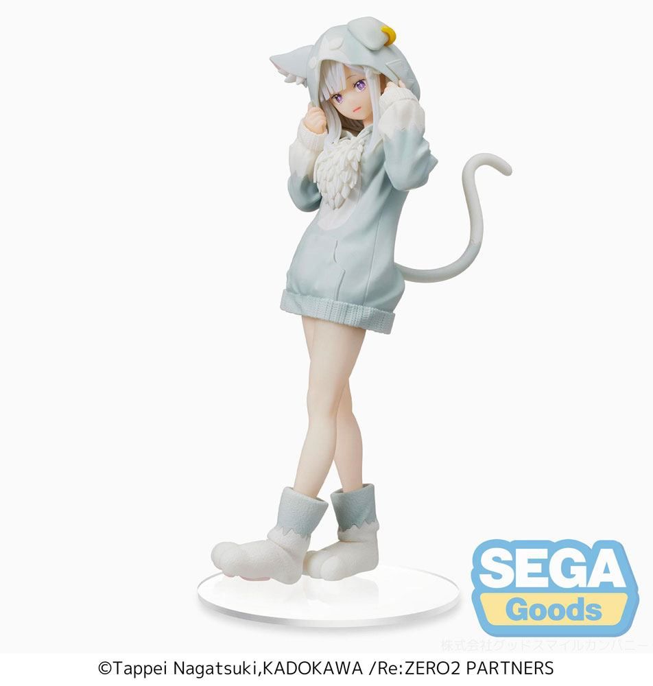 Re:Zero Starting Life in Another World SPM PVC Statue Emilia The Great Spirit Puck 21 cm Sega