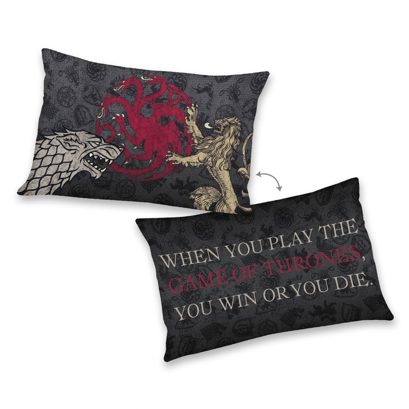 Game Of Thrones Soft Velboa Pillow Logos 30 x 50 cm Herding