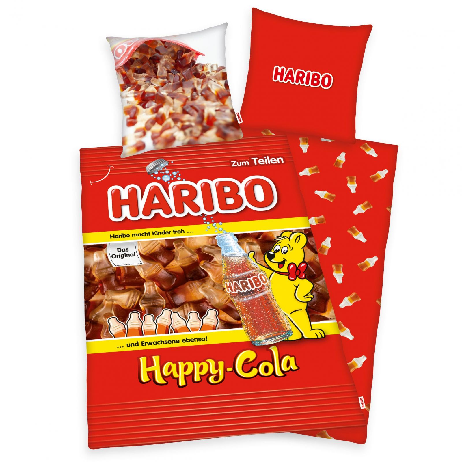 Haribo Duvet Set Happy Cola 135 x 200 cm / 80 x 80 cm Herding
