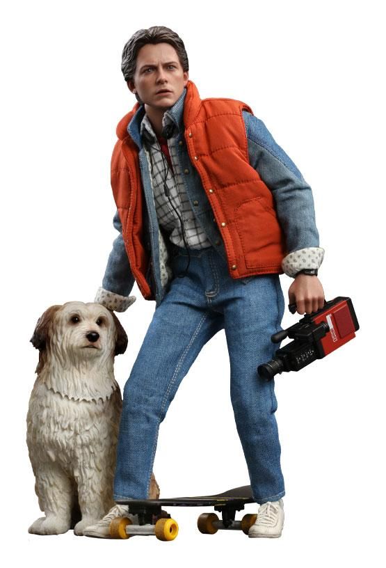 Back To The Future Movie Masterpiece Action Figures 1/6 Marty McFly & Einstein Exclusive 28 cm Hot Toys
