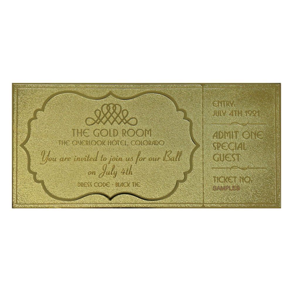 The Shining Replica Gyrosphere Collectible Ticket (gold plated) FaNaTtik