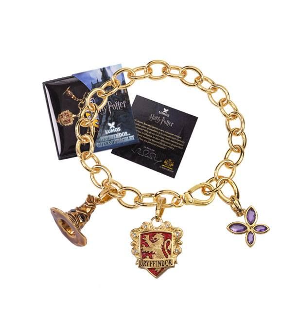Harry Potter Charm Bracelet Lumos Gryffindor (gold plated) Noble Collection