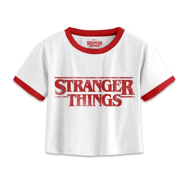 Stranger Things T-Shirt Distressed Logo Size L Heroes Inc