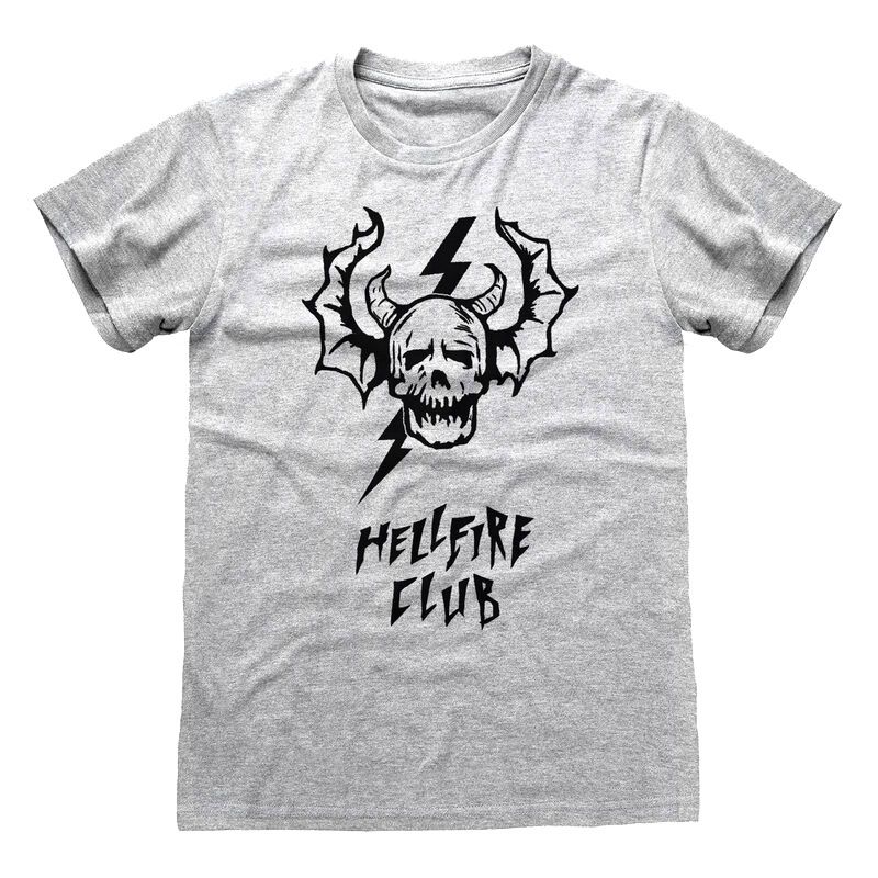Stranger Things T-Shirt Hellfire Skull Size L Heroes Inc