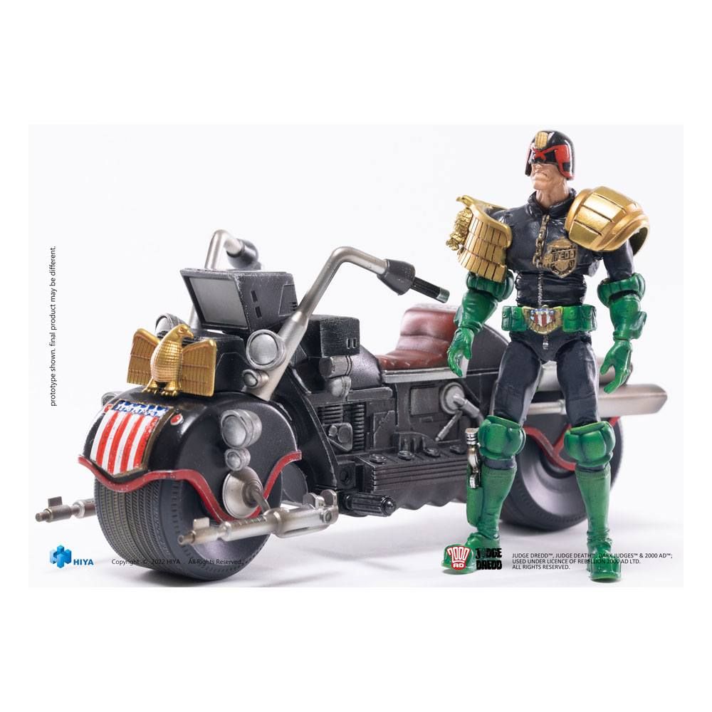 2000 AD Exquisite Mini Action Figure 1/18 Judge Dredd & Lawmaster MK 2 Set 10 cm Hiya Toys