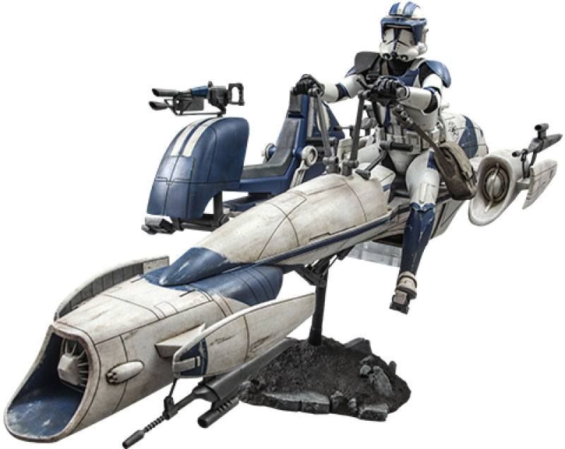 Star Wars The Clone Wars Action Figure 1/6 Heavy Weapons Clone Trooper & BARC Speeder with Sidecar 30 cm Hot Toys