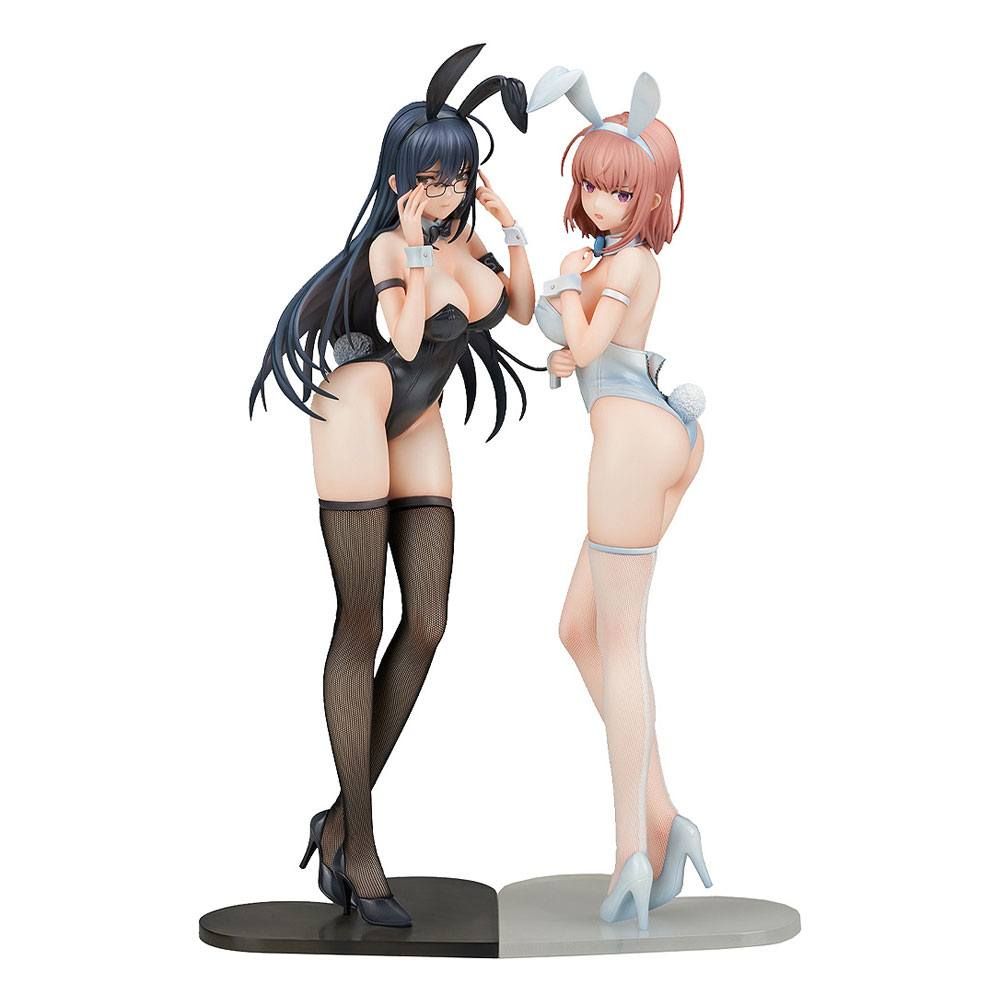 Ikomochi Original Character Statues 1/6 Black Bunny Aoi & White Bunny Natsume 30 - 31 cm Ensoutoys