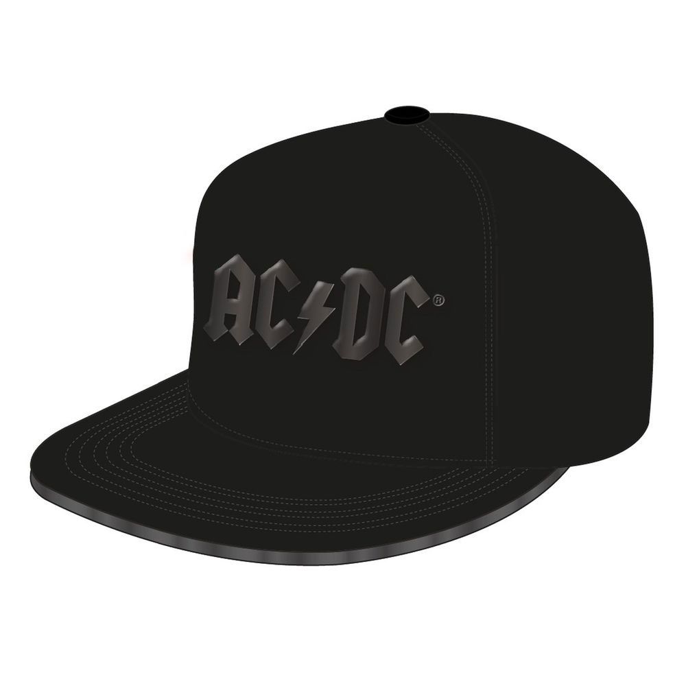 ACDC Snapback Cap Shiny Black Logo Heroes Inc