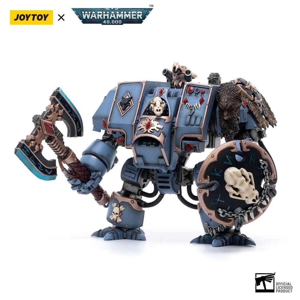 Warhammer 40k Action Figure 1/18 Space Marines Space Wolves Venerable Dreadnought Brother Hvor 20 cm Joy Toy (CN)