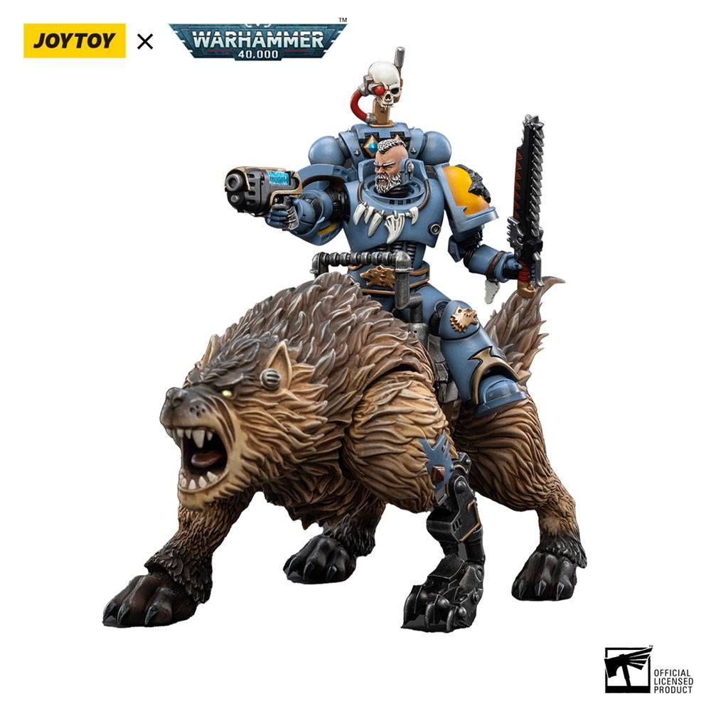 Warhammer 40k Action Figure 1/18 Space Wolves Thunderwolf Cavalry Bjane Joy Toy (CN)