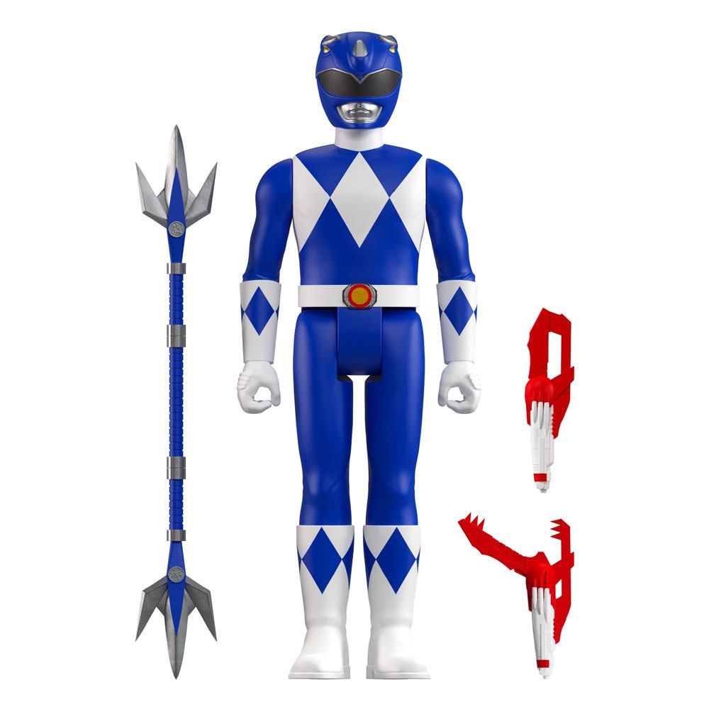 Mighty Morphin Power Rangers ReAction Action Figure Wave 3 Blue Ranger 10 cm Super7