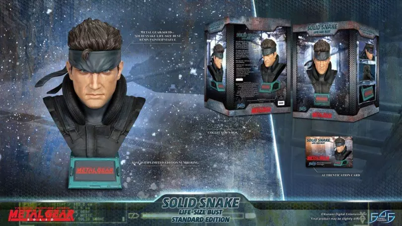 Metal Gear Solid Life-Size Bust 1/1 Solid Snake 56 cm First 4 Figures
