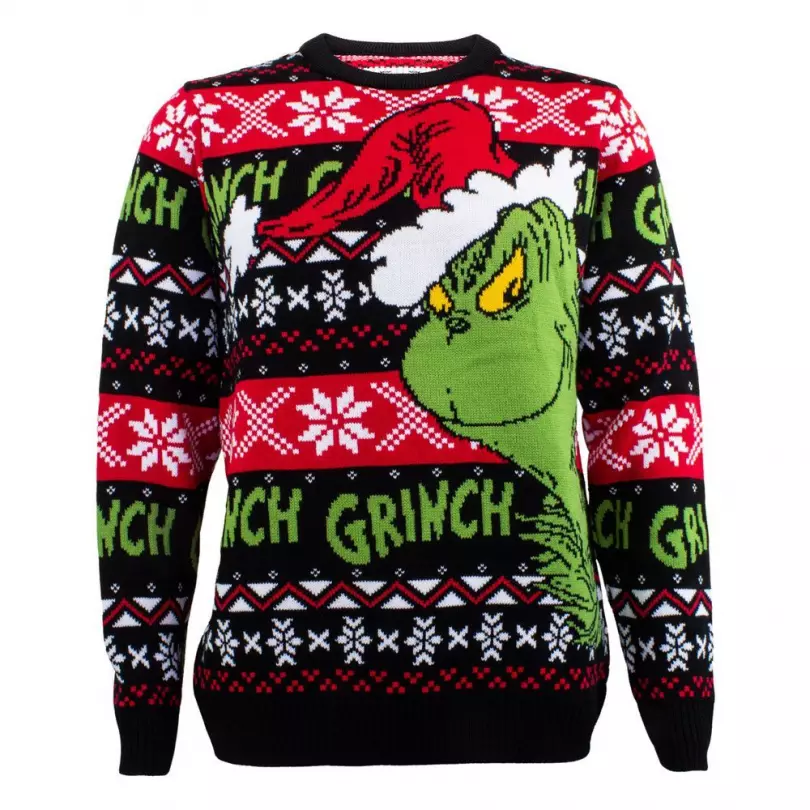 The Grinch Sweatshirt Christmas Jumper Hat Size M Heroes Inc