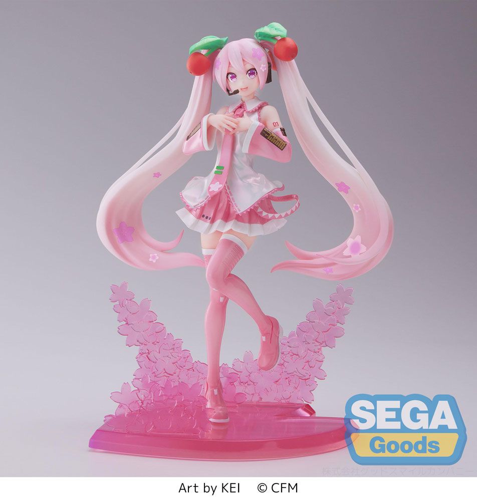 Hatsune Miku Luminasta PVC Statue Sakura Miku 2023 21 cm Sega