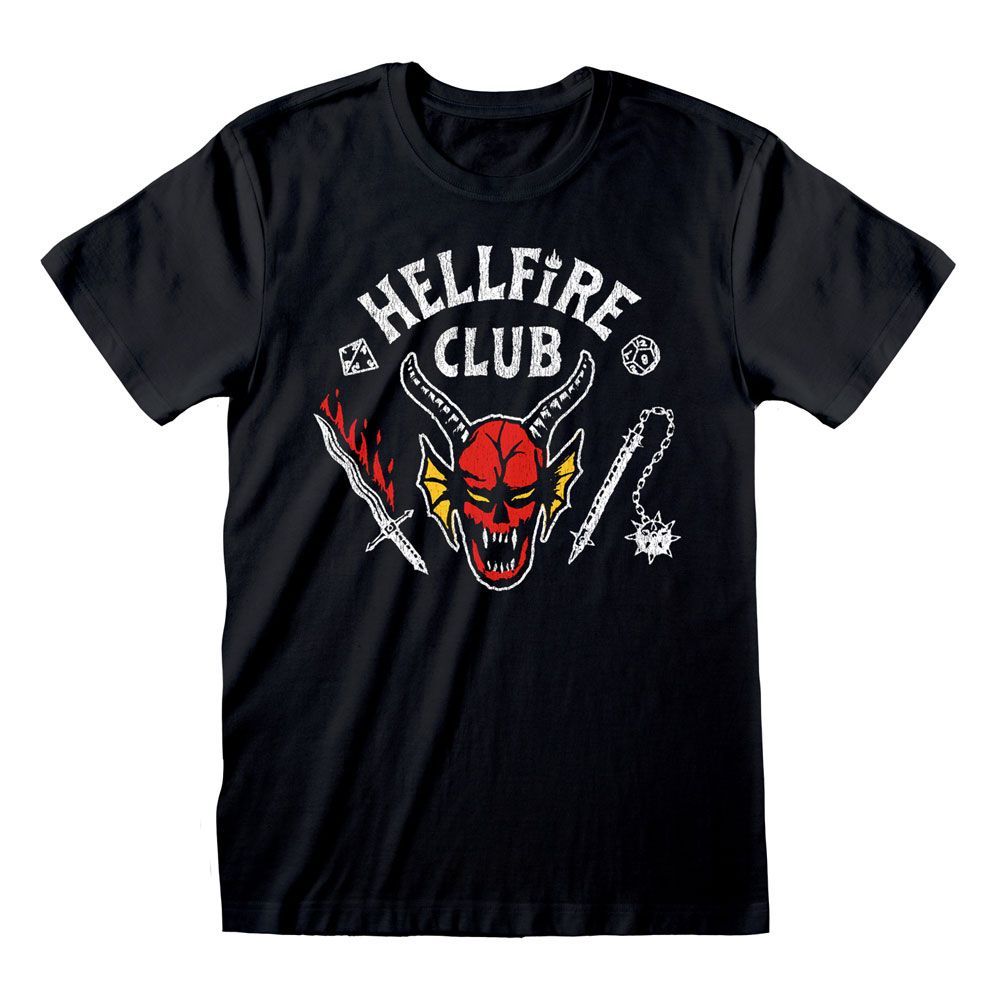 Stranger Things T-Shirt Hellfire Club Logo Black Size M Heroes Inc