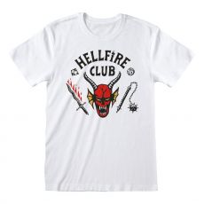 Stranger Things T-Shirt Hellfire Club Logo White Size S