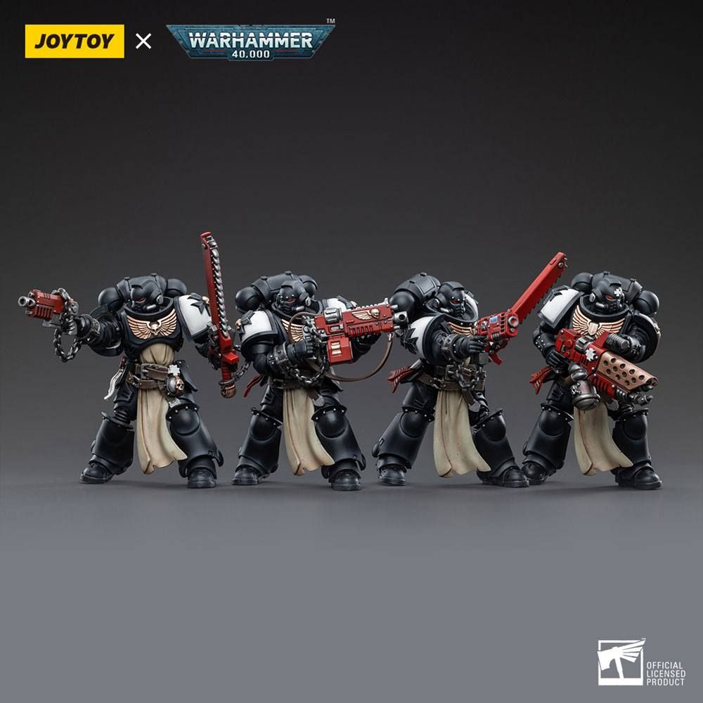 Warhammer 40k Action Figure 4-Pack 1/18 Black Templars Army Primaris Crusader Squad 12 cm Joy Toy (CN)