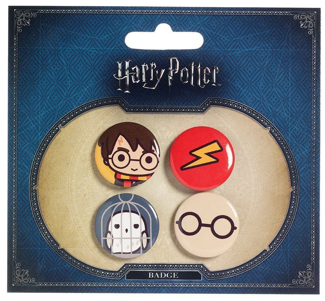 Harry Potter Cutie Button Badge 4-Pack Harry Potter & Hedwig Carat Shop, The