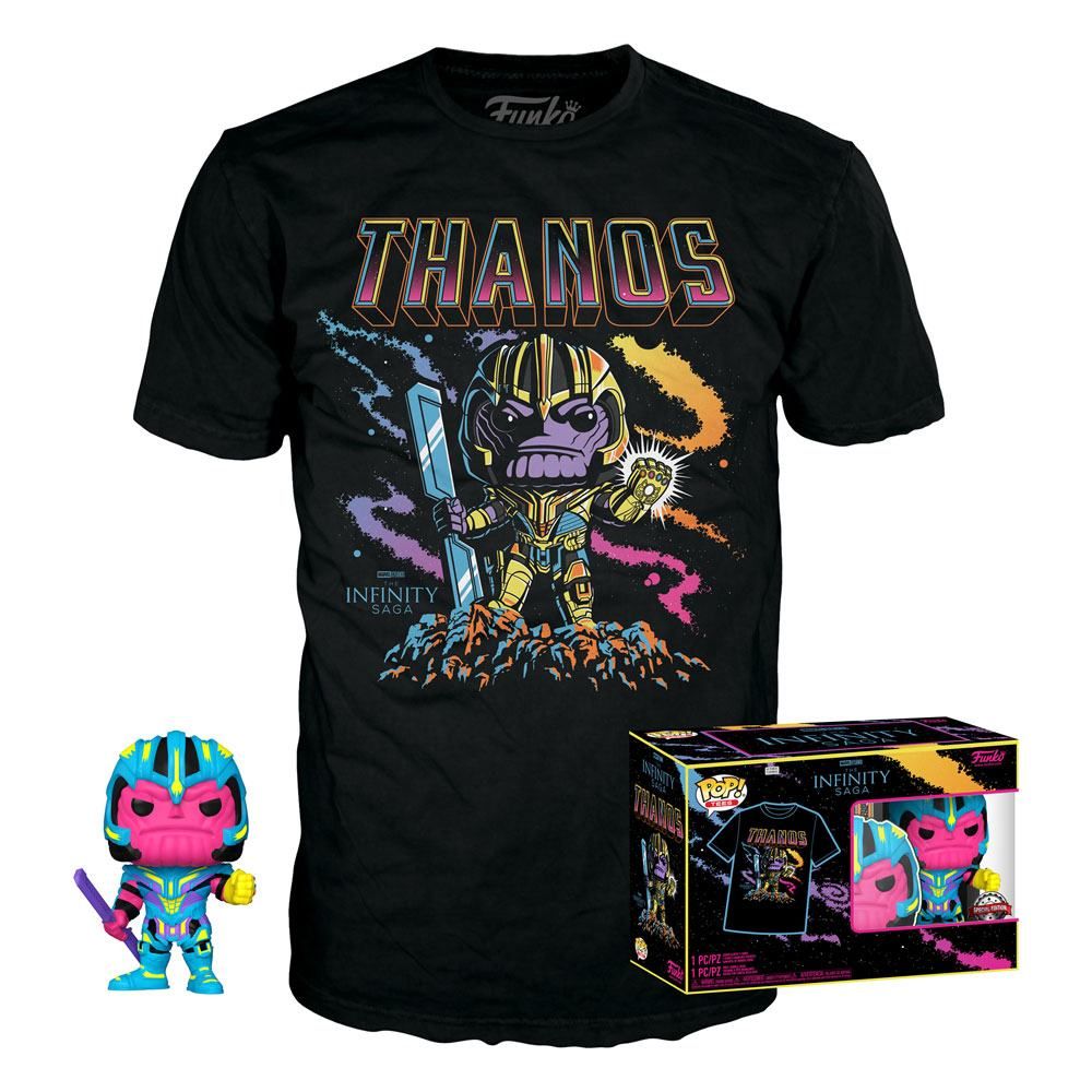 Marvel POP! & Tee Box Thanos (BKLT) Size L Funko