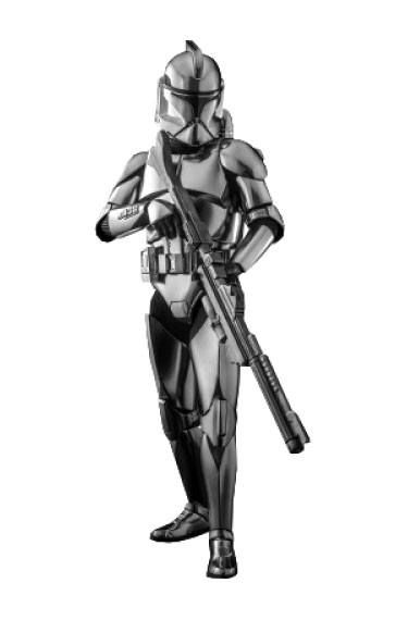 Star Wars Action Figure 1/6 Clone Trooper (Chrome Version) 30 cm Hot Toys