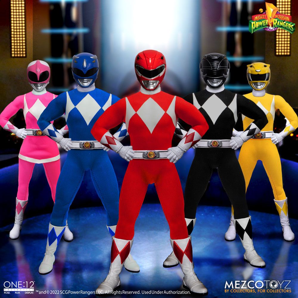 Mighty Morphin Power Rangers Action Figures 1/12 Fantastic Four Deluxe Steel Box Set 16 - 17 cm Mezco Toys