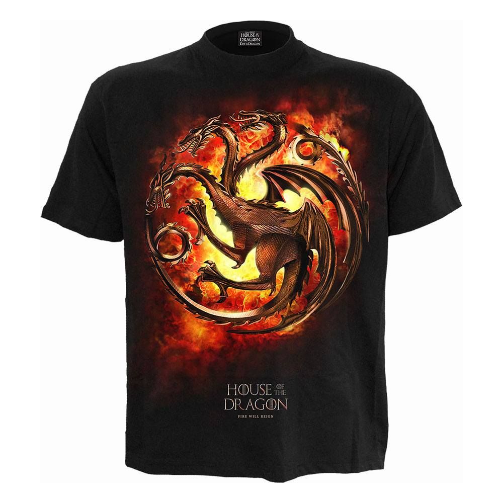 House of the Dragon T-Shirt Dragon Flames Size M Spiral Direct
