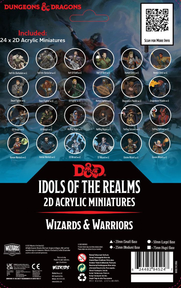 D&D Idols of the Realms 2D Miniatures: Wizards & Warriors - 2D Set Wizkids