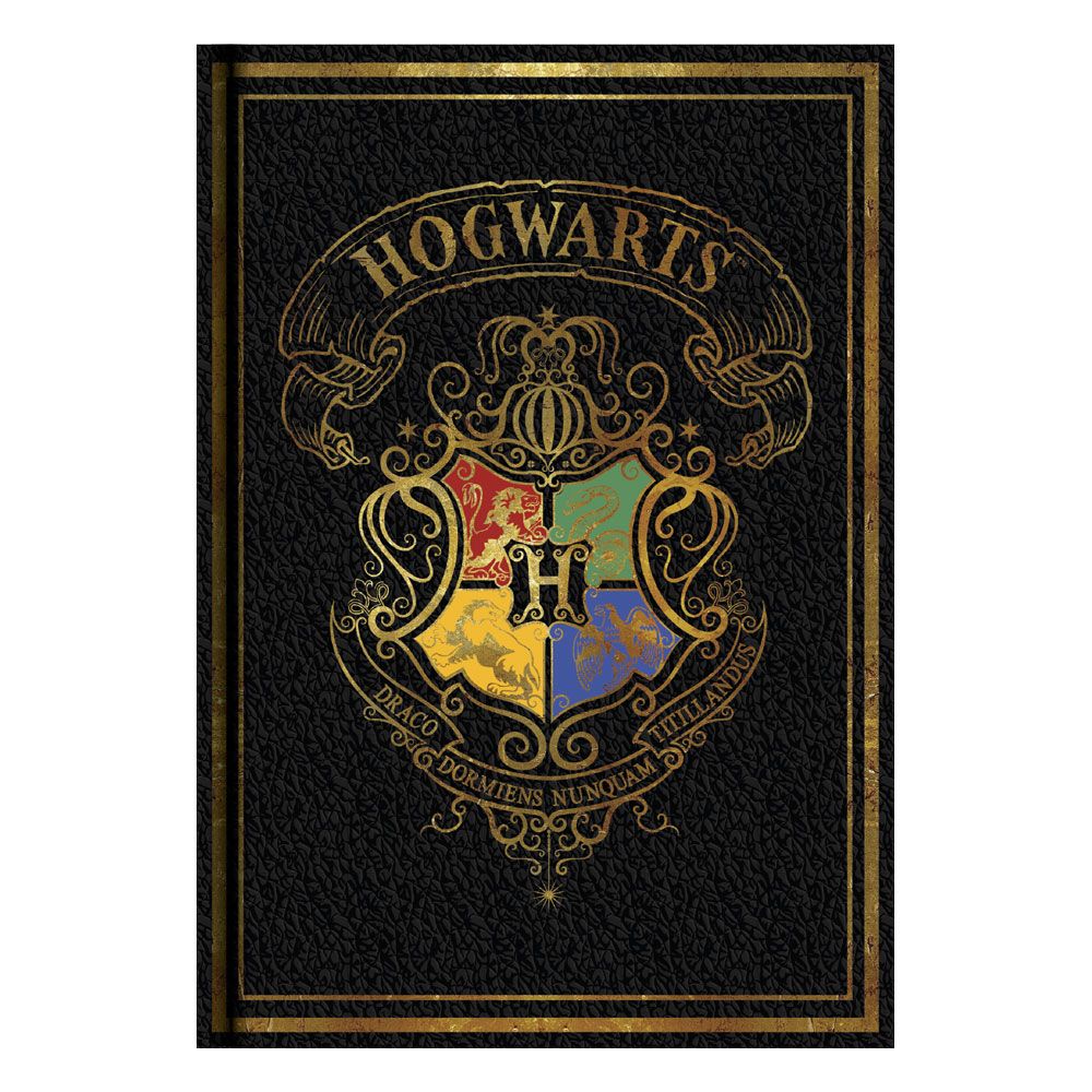 Harry Potter A5 Notebook Black Colourful Crest Case (6) Blue Sky Studios