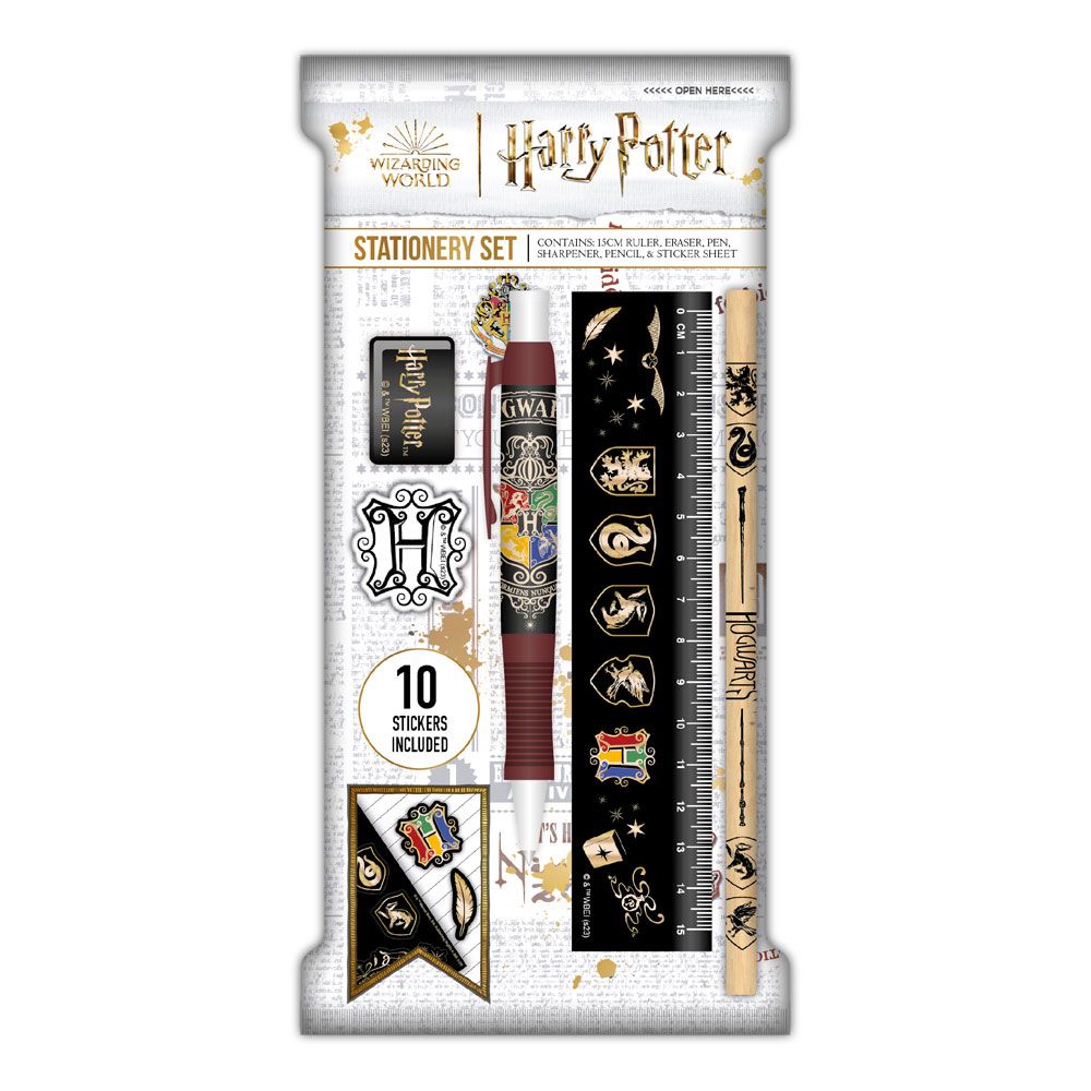 Harry Potter Stationery Set Paper Pouch Colourful Crest Case (6) Blue Sky Studios