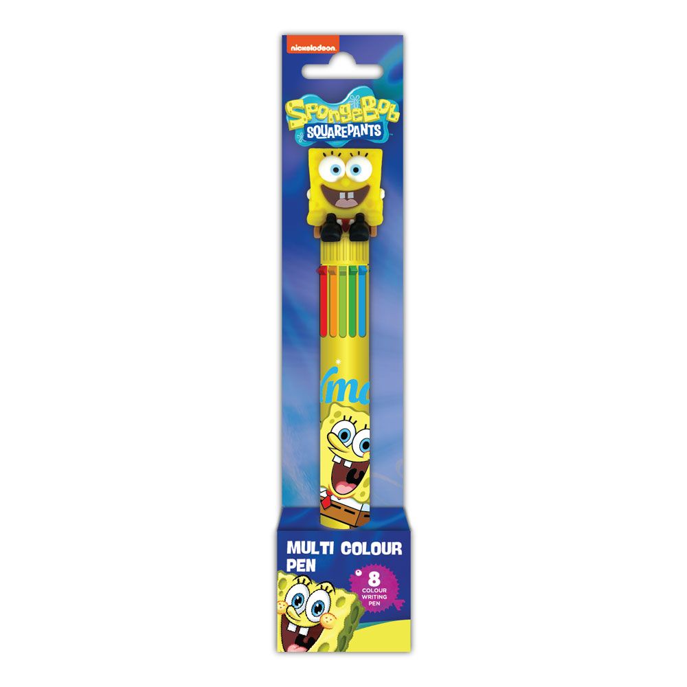 SpongeBob Multi Colour Pen SpongeBob Case (8) Blue Sky Studios