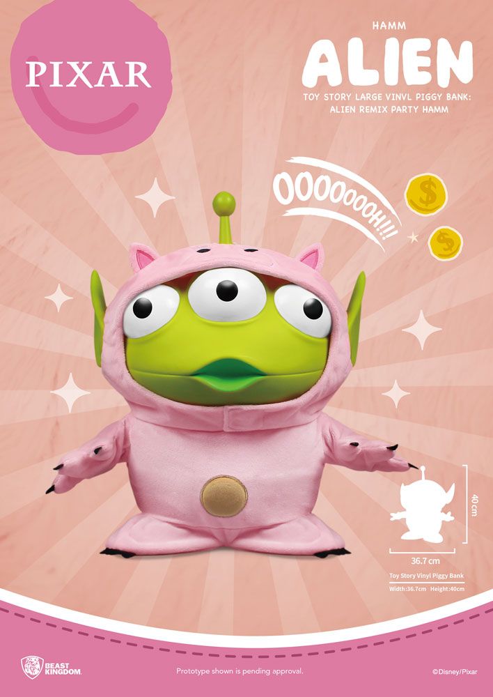 Toy Story Piggy Vinyl Bank Alien Remix Party Hamm 40 cm Beast Kingdom Toys